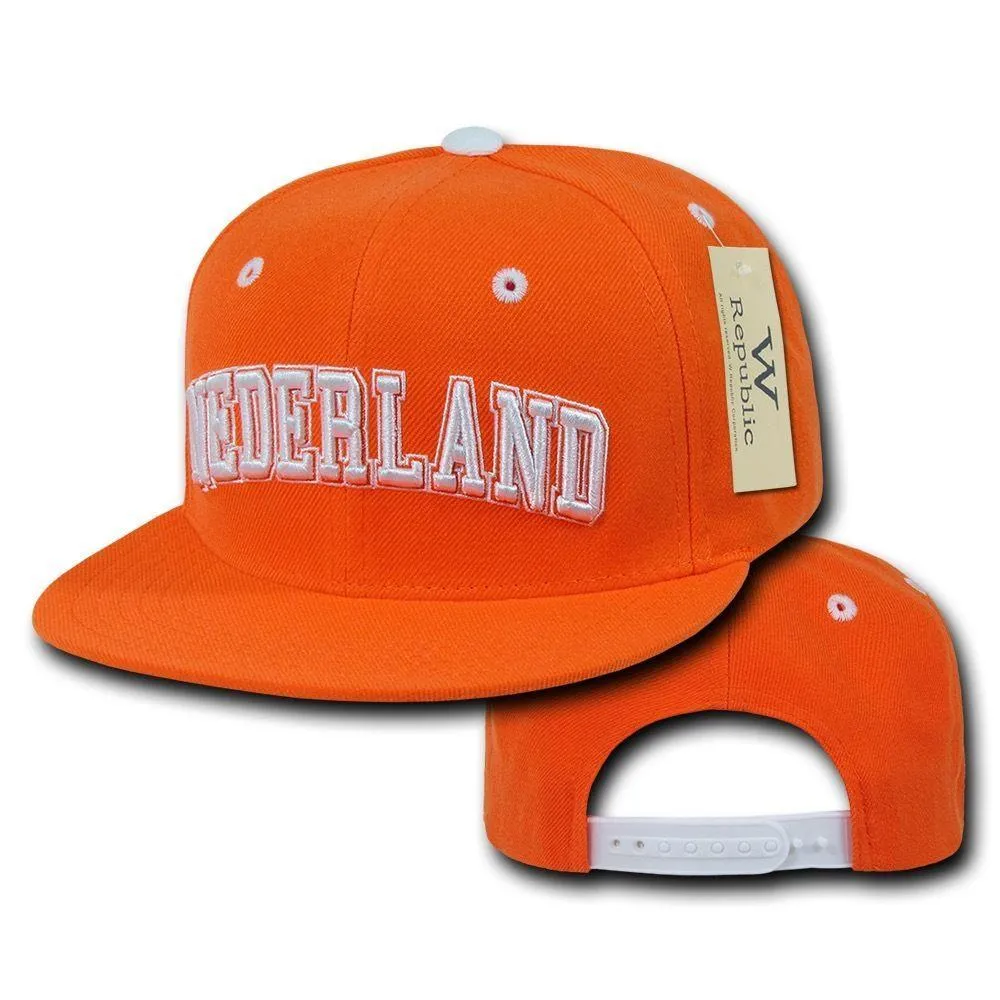 1 Dozen Country Logo Freshmen Pro 6 Panel Flat Bill Baseball Caps Hats Wholesale Bulk