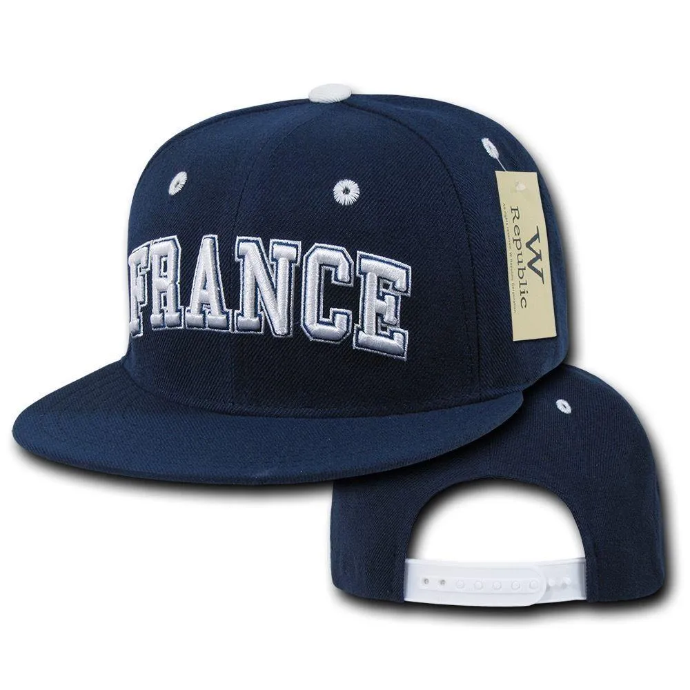1 Dozen Country Logo Freshmen Pro 6 Panel Flat Bill Baseball Caps Hats Wholesale Bulk