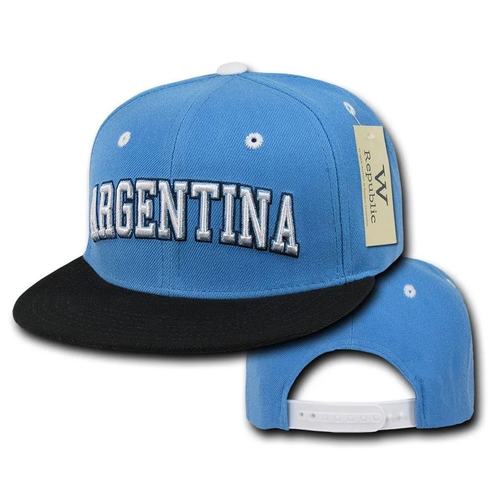 1 Dozen Country Logo Freshmen Pro 6 Panel Flat Bill Baseball Caps Hats Wholesale Bulk