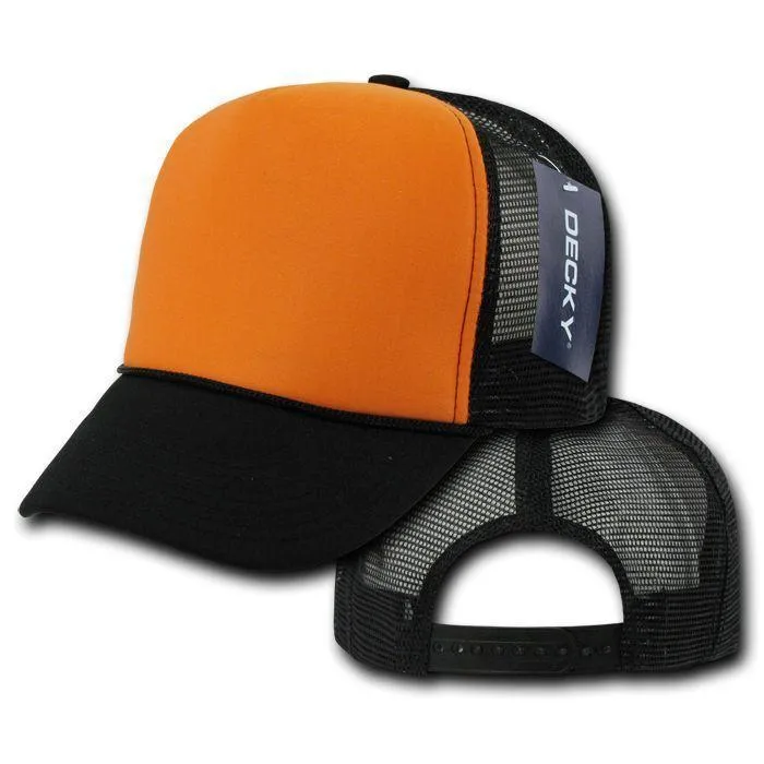 1 Dozen Decky Industrial 5 Panel Trucker Hats Caps Two Tone Wholesale Lots!