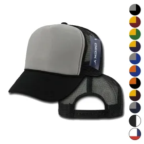 1 Dozen Decky Industrial 5 Panel Trucker Hats Caps Two Tone Wholesale Lots!