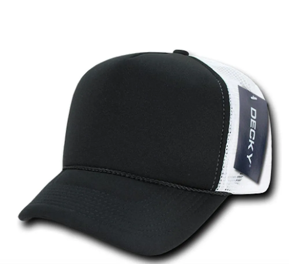 1 Dozen Decky Industrial 5 Panel Trucker Hats Caps Two Tone Wholesale Lots!