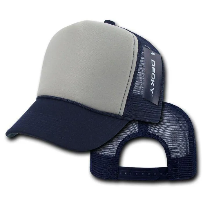 1 Dozen Decky Industrial 5 Panel Trucker Hats Caps Two Tone Wholesale Lots!