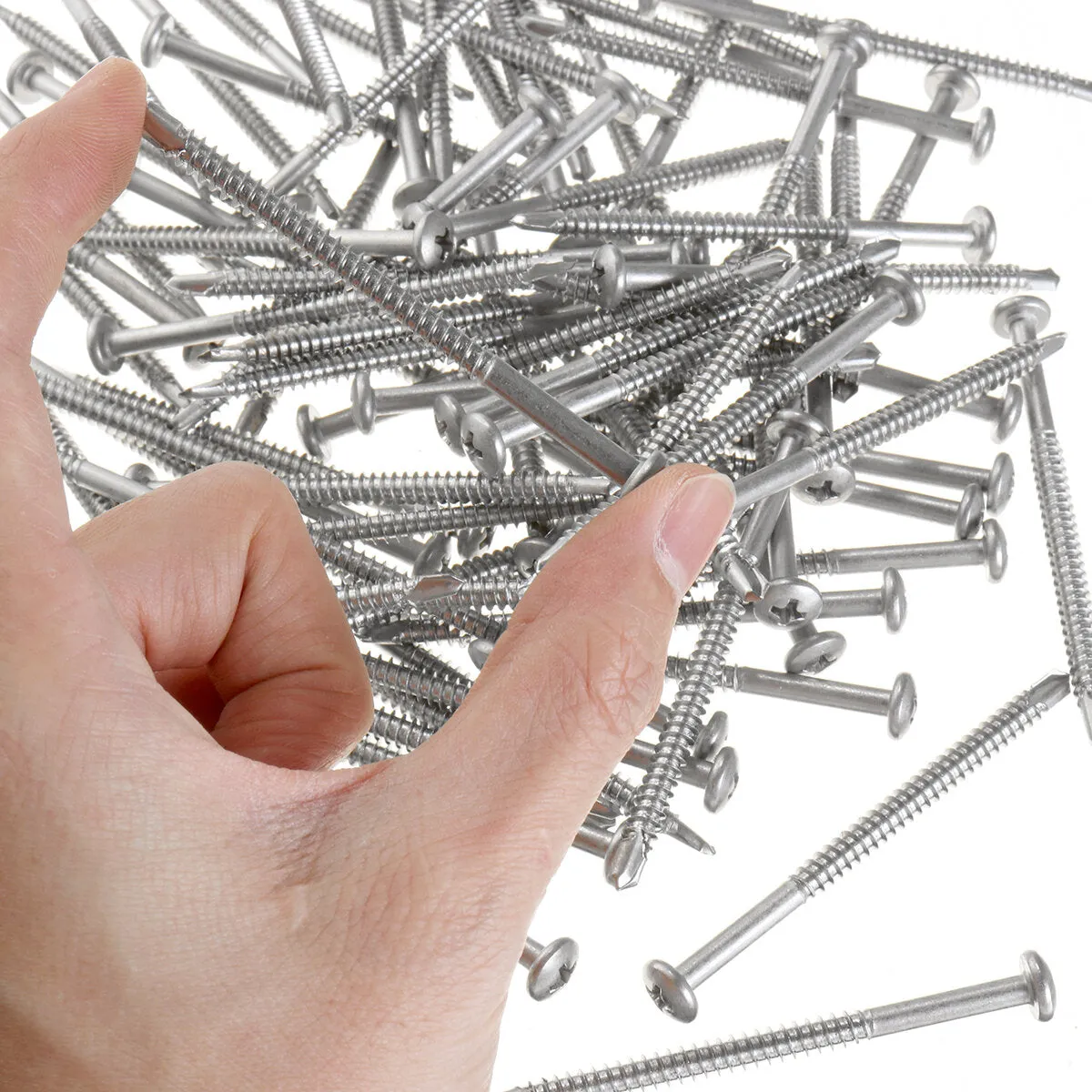 100Pcs 3" 75mm Corruhated Roofing Plastic Screw Cover Clear Strap Caps