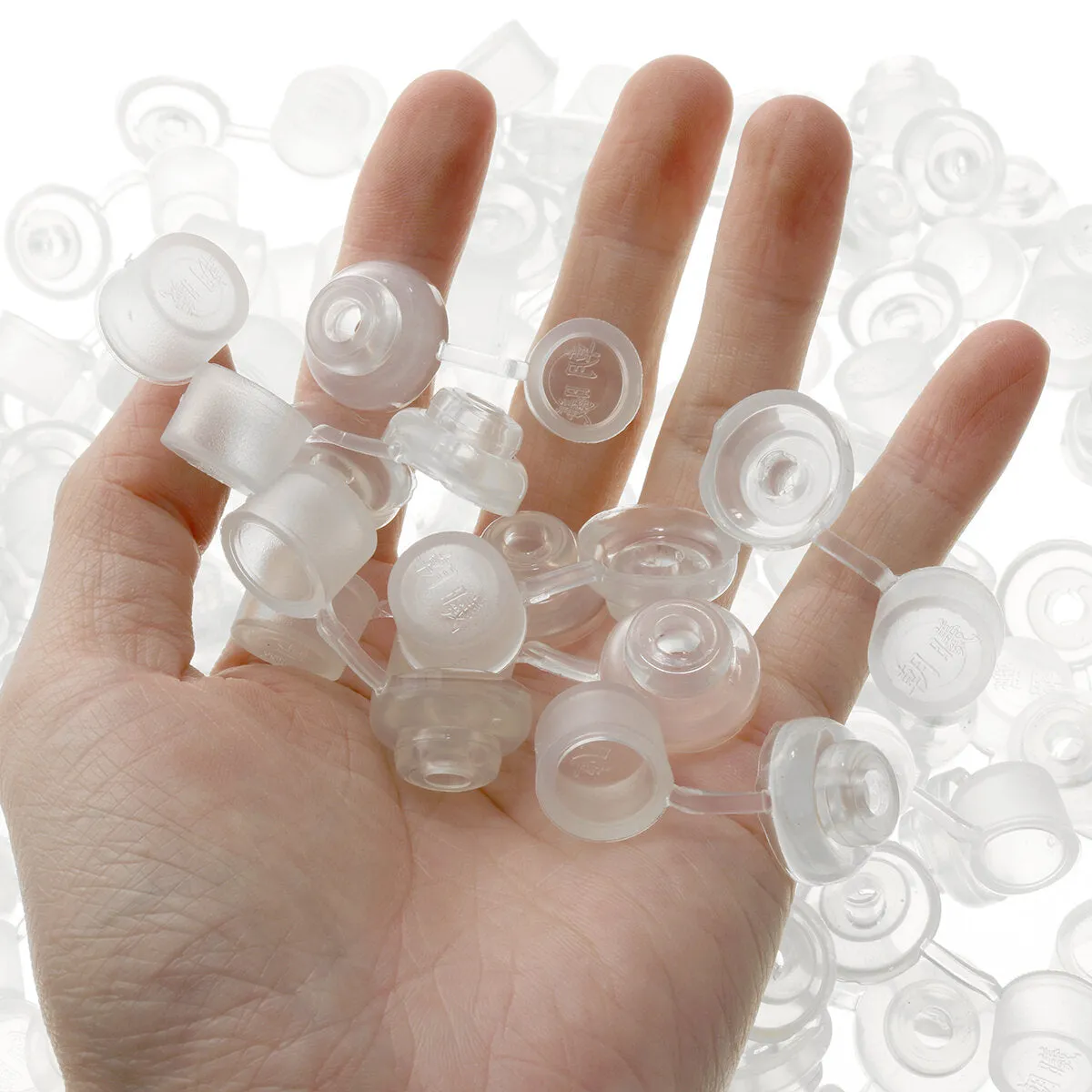 100Pcs 3" 75mm Corruhated Roofing Plastic Screw Cover Clear Strap Caps