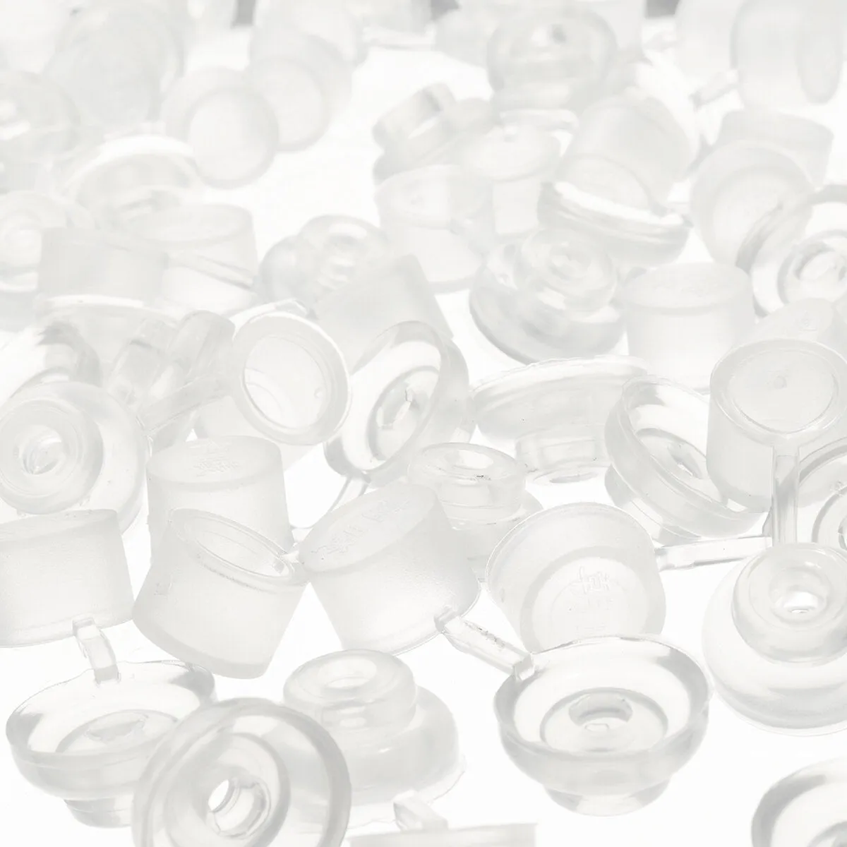 100Pcs 3" 75mm Corruhated Roofing Plastic Screw Cover Clear Strap Caps