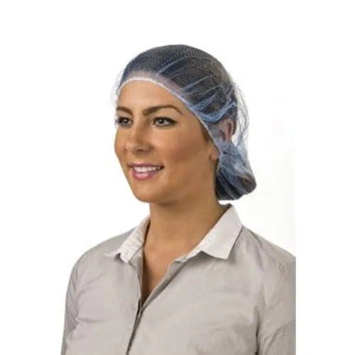 24" Black 30 Denier Polyester Honeycomb Hairnet /Pack