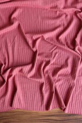 4YD 28IN REMNANT; Colonial Rose 8x3 Yummy Rib Knit