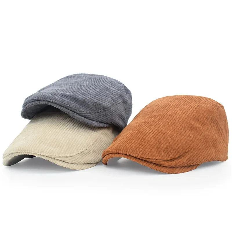 Aidase New Men Berets Spring Autumn Winter British Style Newsboy Beret Hat Retro England Hats Male Hats Peaked Painter Caps for Dad