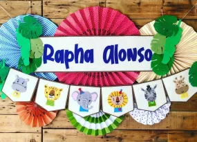 Animal Safari Name Banner and Bunting