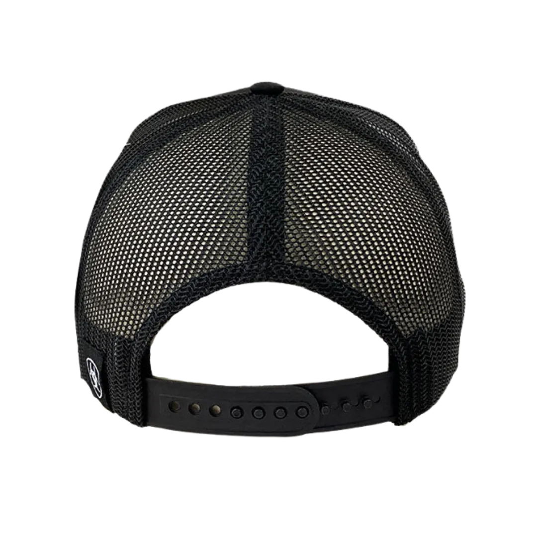 Ariat Black & White Logo Embroidered Mesh Cap