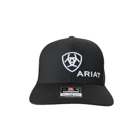 Ariat Black & White Logo Embroidered Mesh Cap