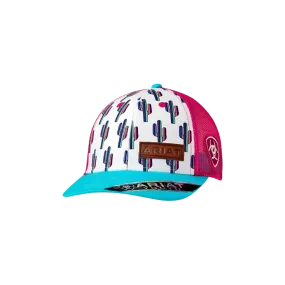 Ariat M&F Colored Cactus Design Leather Patch Cap