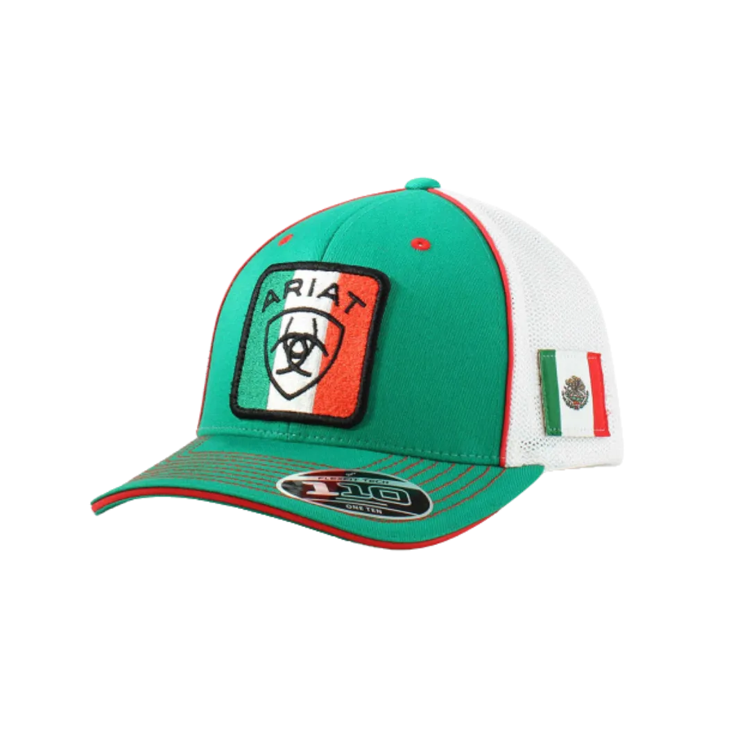 Ariat M&F Flex Fit 110 Green Mesh Mexico Logo Cap
