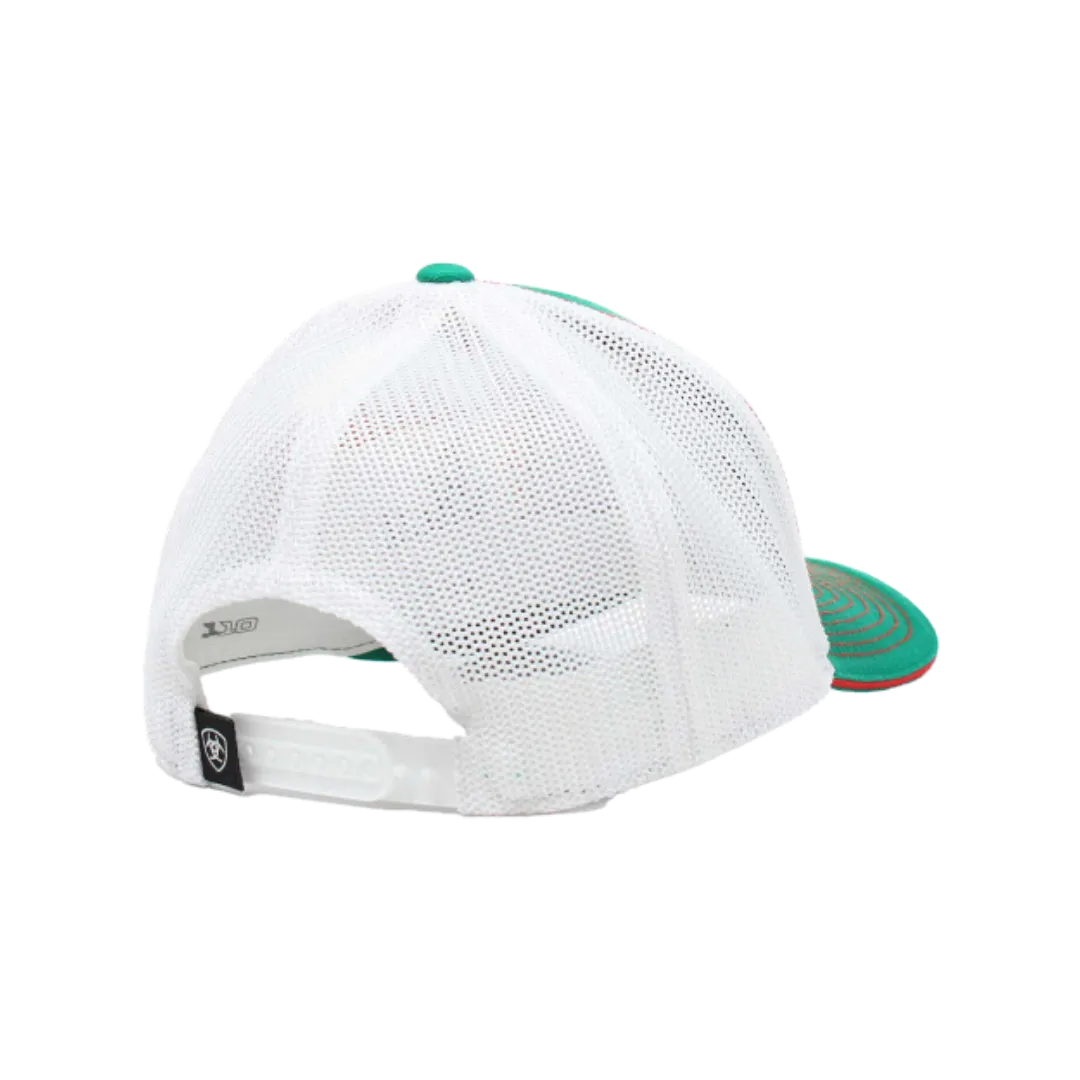 Ariat M&F Flex Fit 110 Green Mesh Mexico Logo Cap
