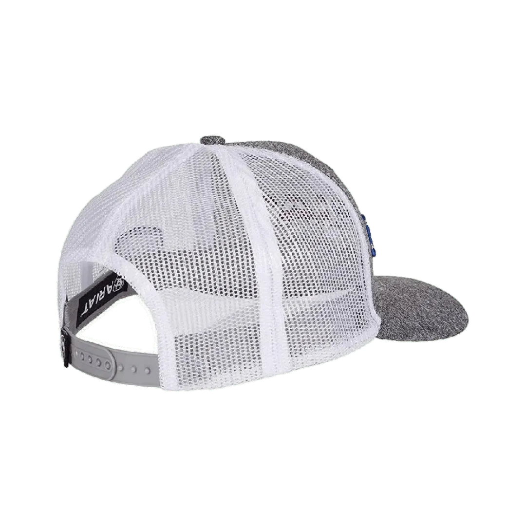 Ariat M&F Grey Mesh Usa Flag Logo Cap