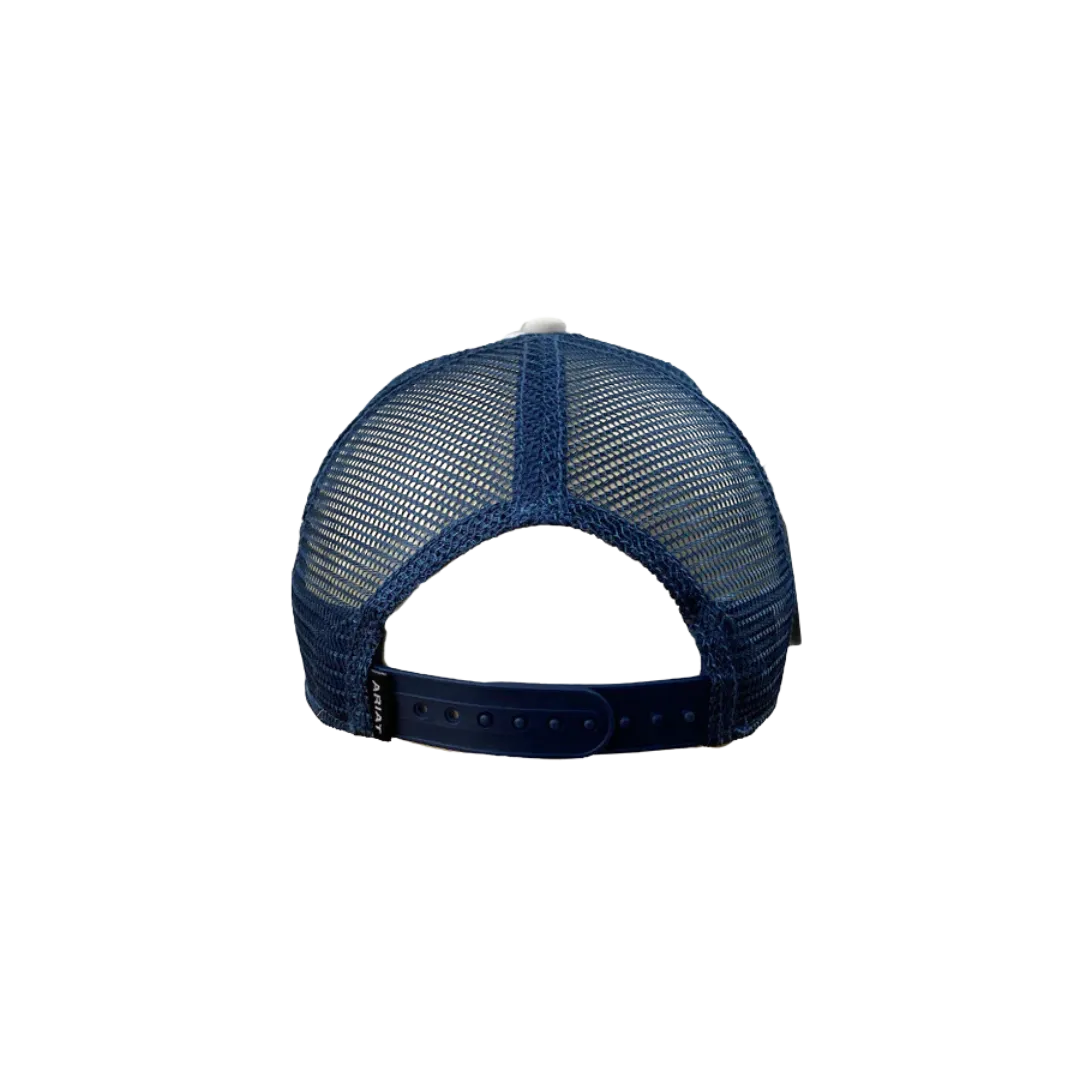 Ariat M&F White and Red Mesh Logo Patch Cap