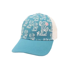 Ariat M&F Women's Cactus Blue Design Mesh Cap