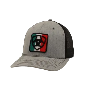 Ariat Men's Shield Mexico Flag Grey Black Hats Cap