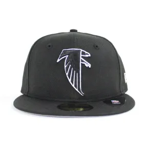 Atlanta Falcons Retro New Era 59Fifty Fitted Hat (Black Gray Under Brim)