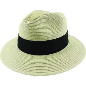 Avenel Paper Braid Safari Two Pleat Band Natural/Black