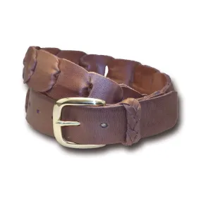 Barmah Hats | Broken Hill Kangaroo Leather Belt in Brown