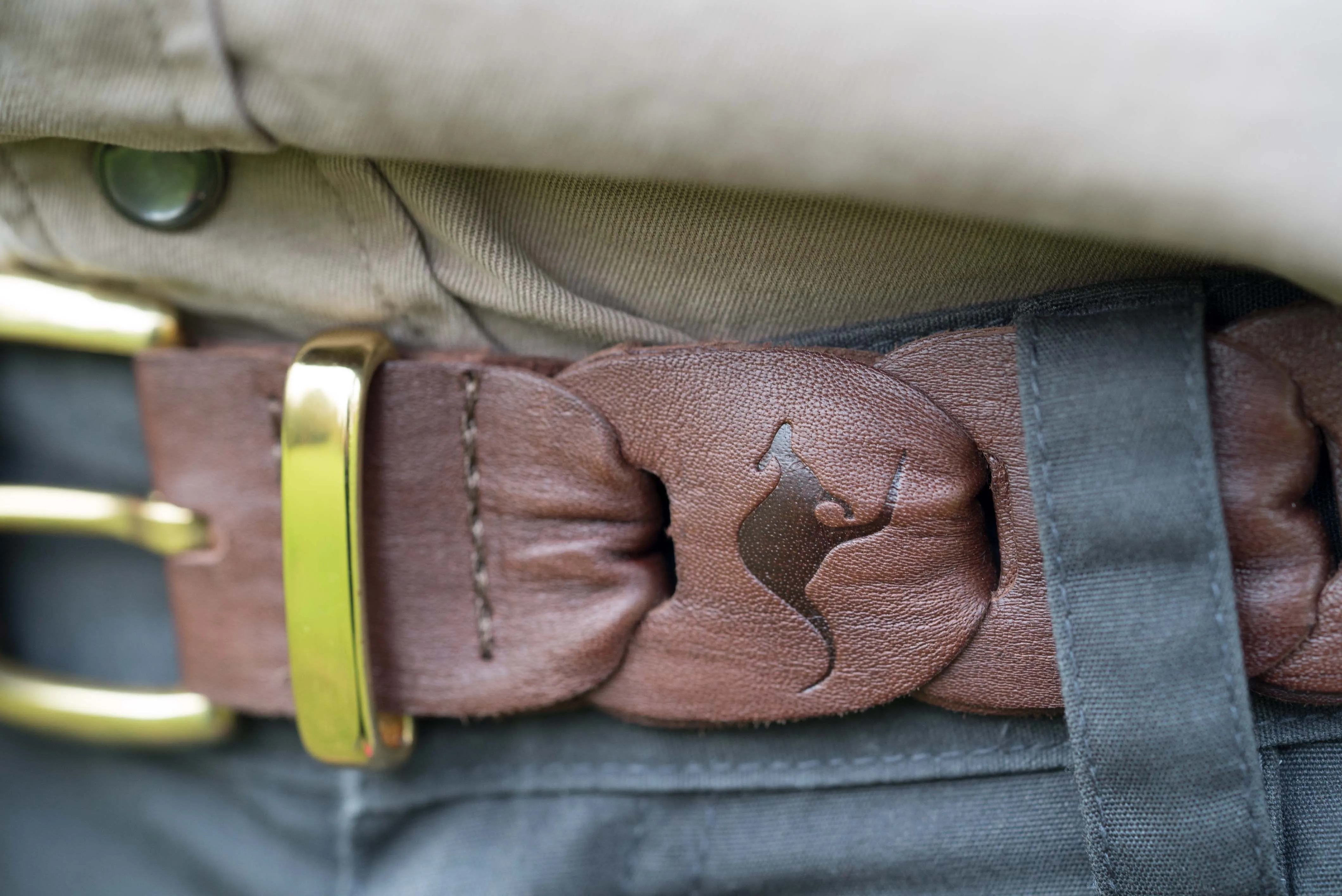 Barmah Hats | Broken Hill Kangaroo Leather Belt in Brown