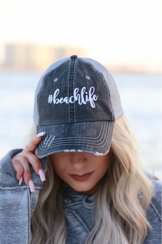 beachlife Embroidered Trucker Hat
