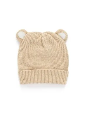 Bear Beanie - Camel Melange