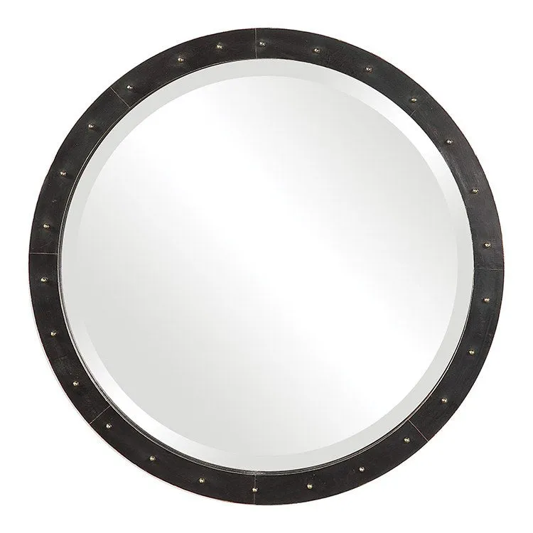 Beldon Round Industrial Wall Mirror