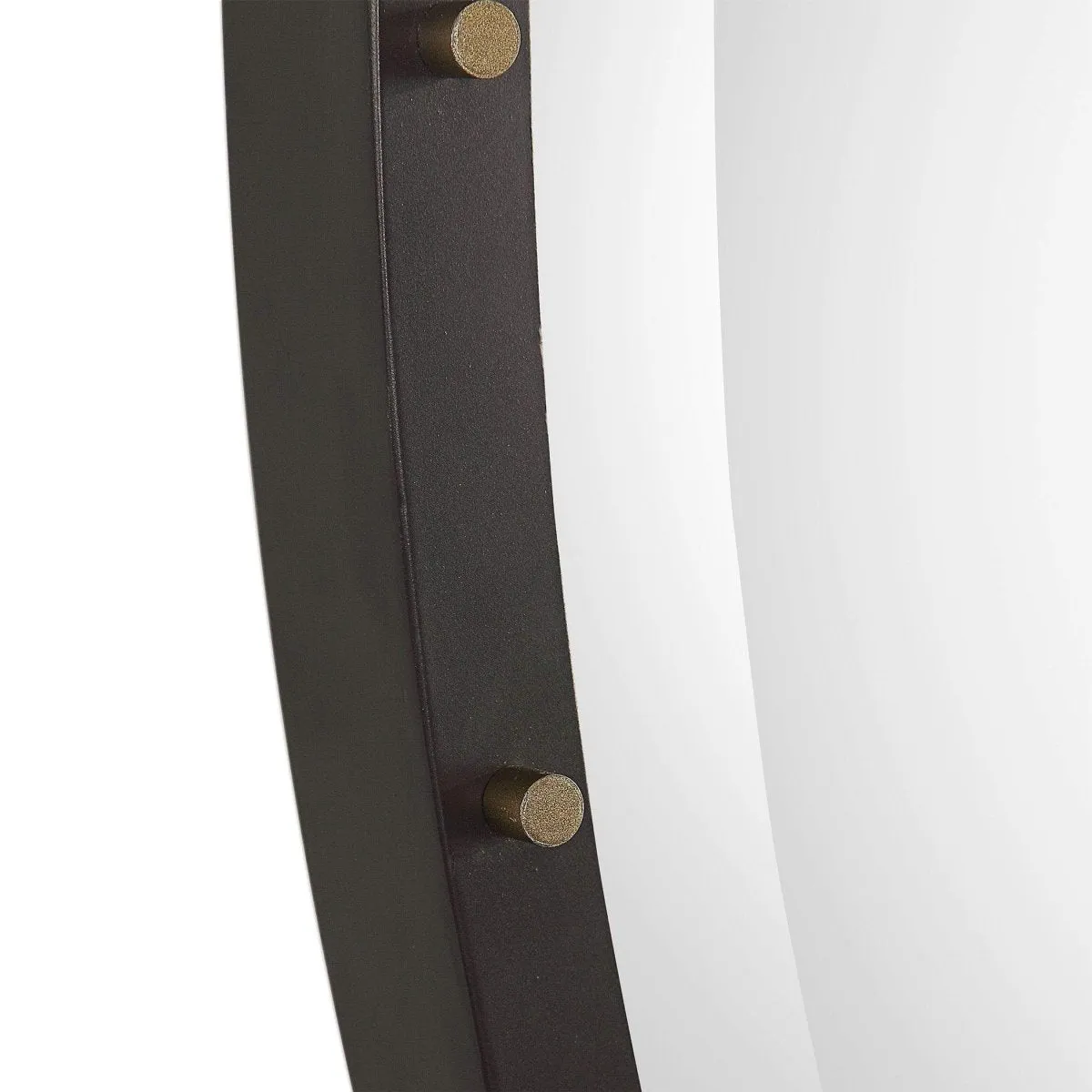 Bendo Rustic Black Round Mirror