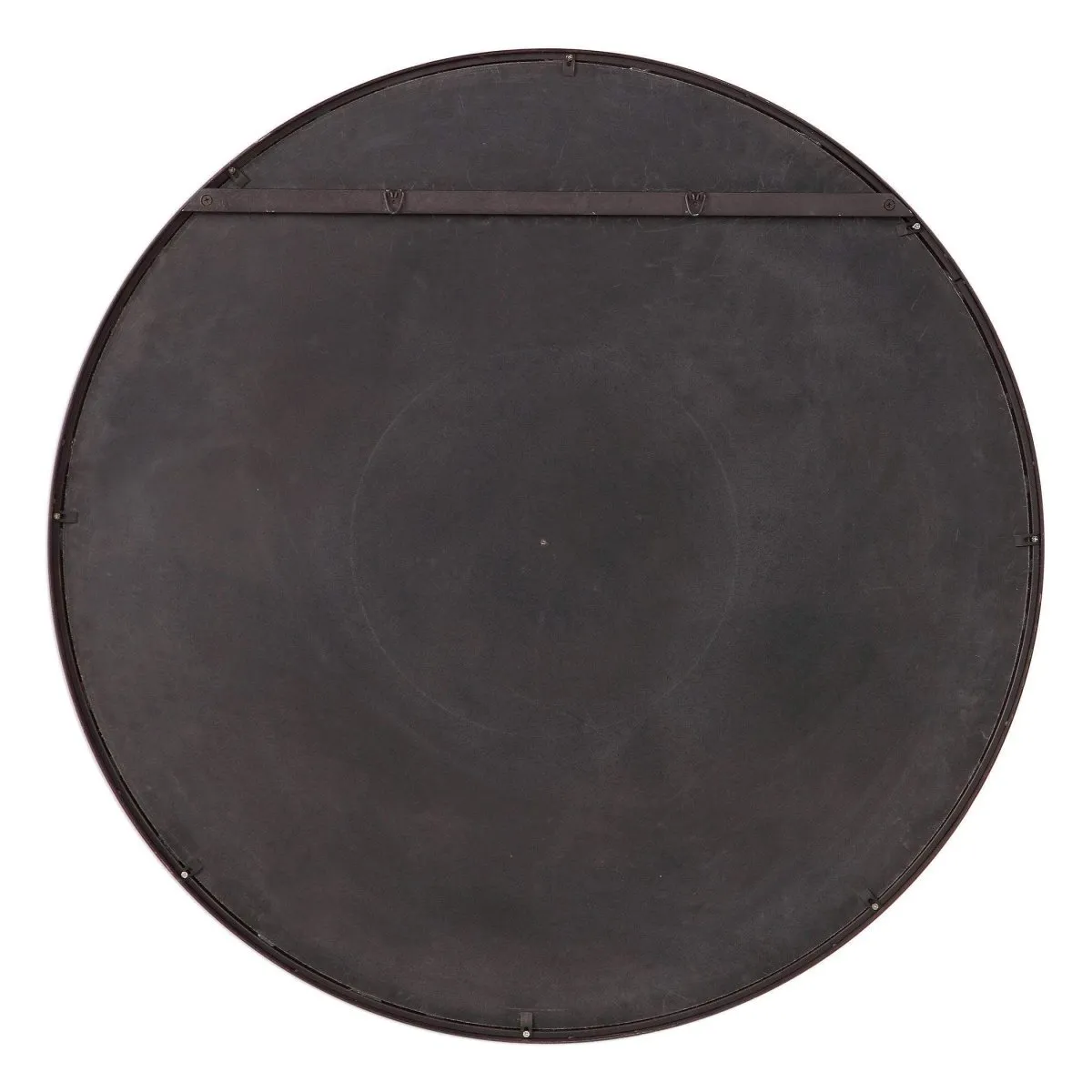 Bendo Rustic Black Round Mirror