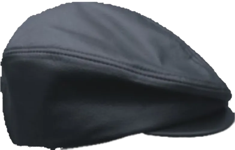Black Leather Driver Cap