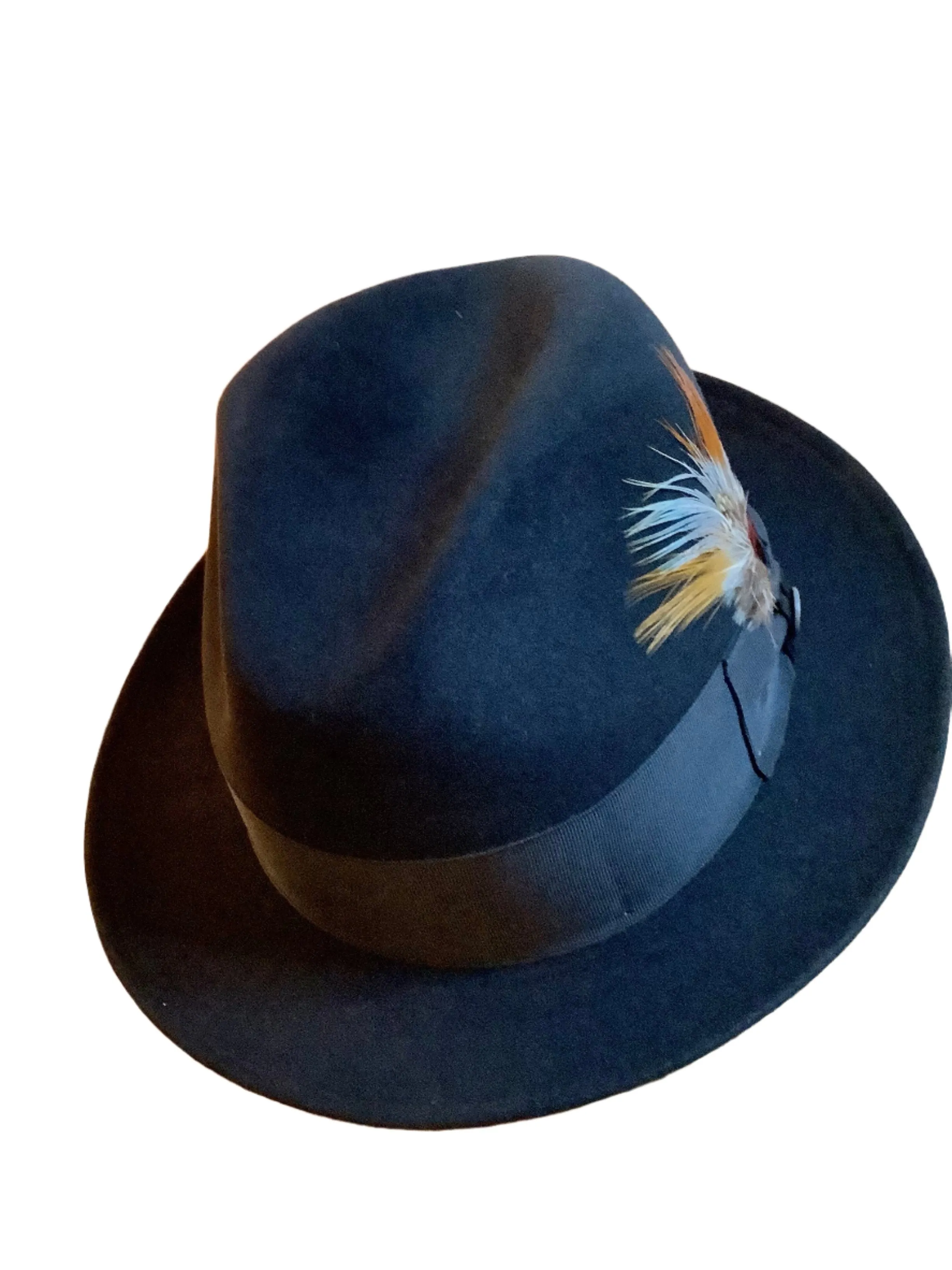 Black Short brim hat / man hat / 58cm hat / black hat / stingy brim hat /