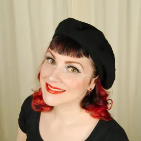 Black Wool Beret Hat