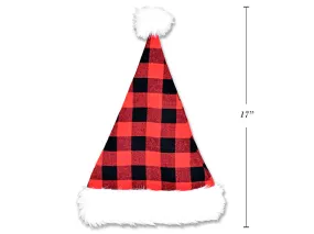 Buffalo Plaid Santa Hat