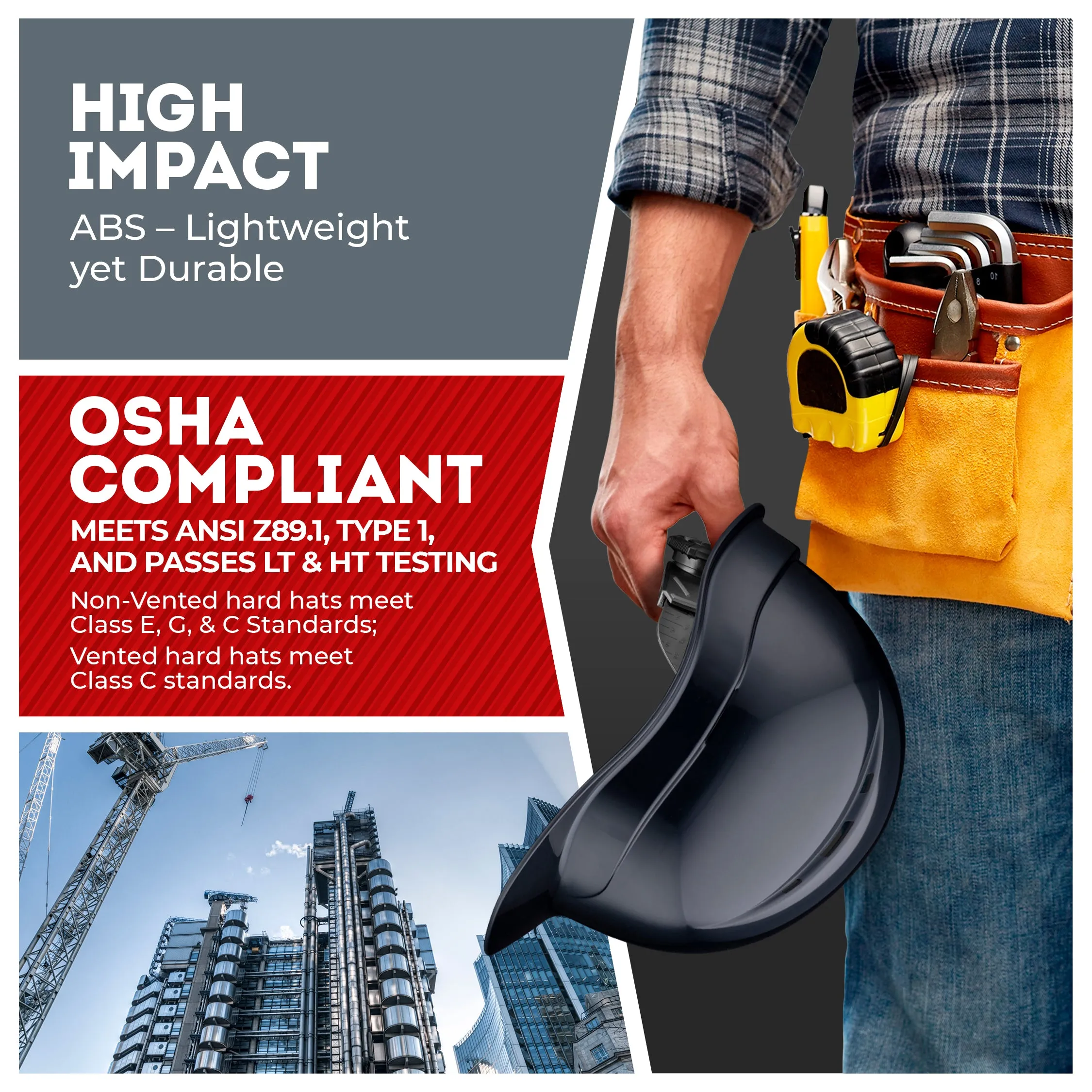 Cap Style Black Vented Hard Hat