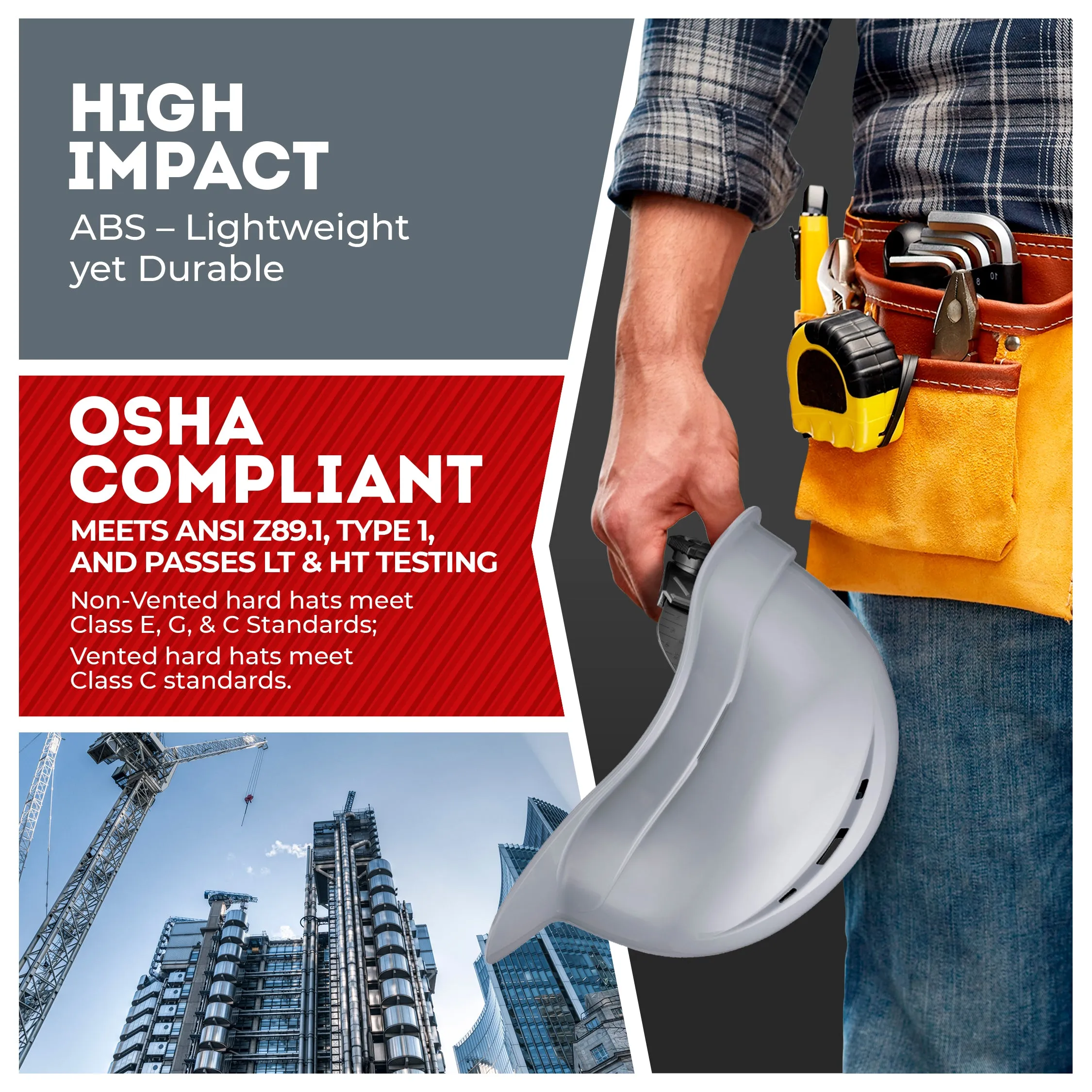 Cap Style Grey Vented Hard Hat