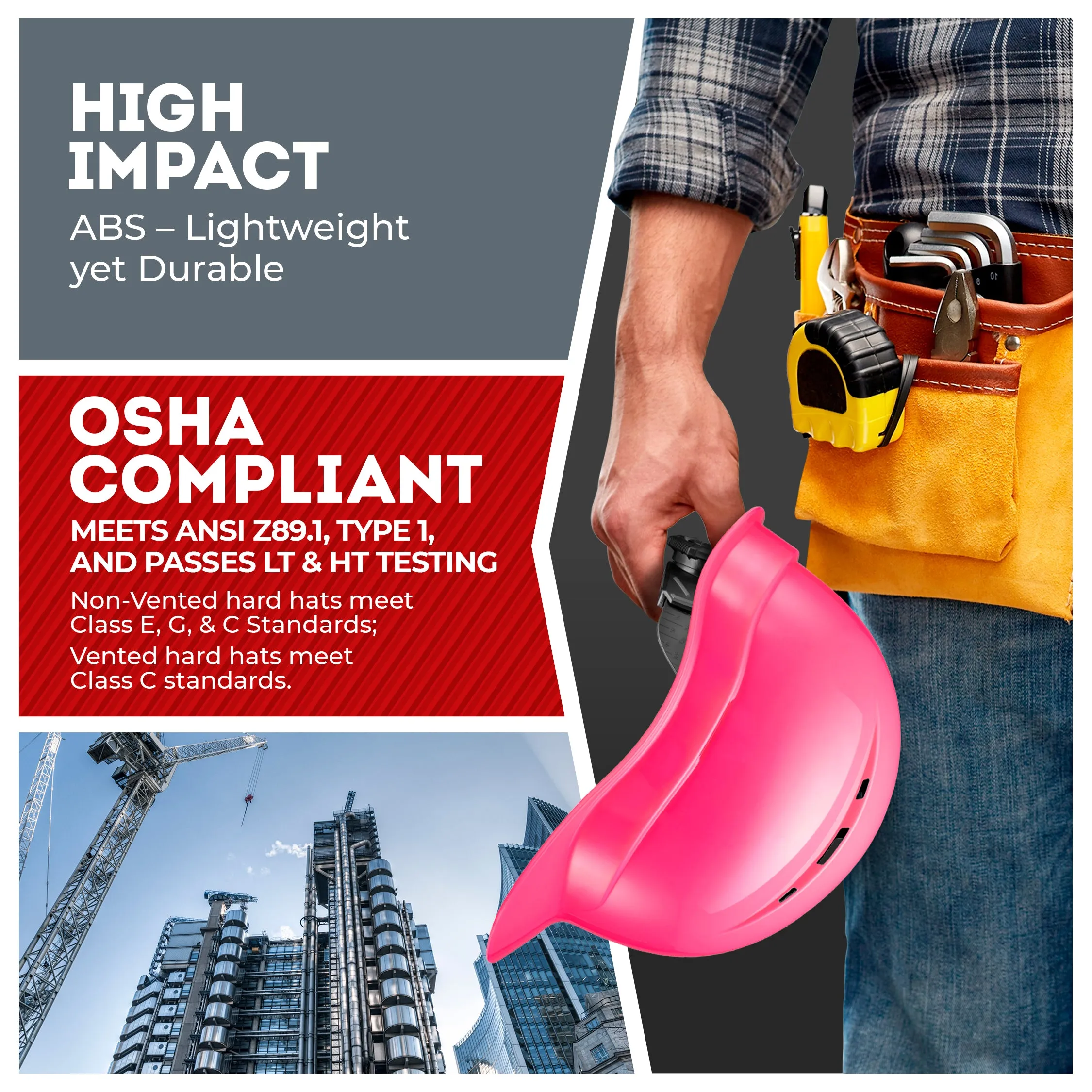 Cap Style Pink Vented Hard Hat