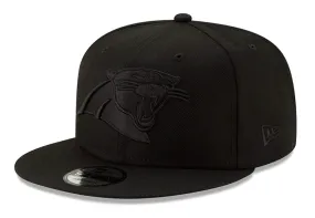 Carolina Panthers New Era Snapback Cap Hat Black on Black
