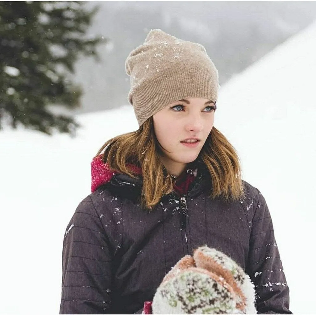 CASHMERE BEANIE | Brown