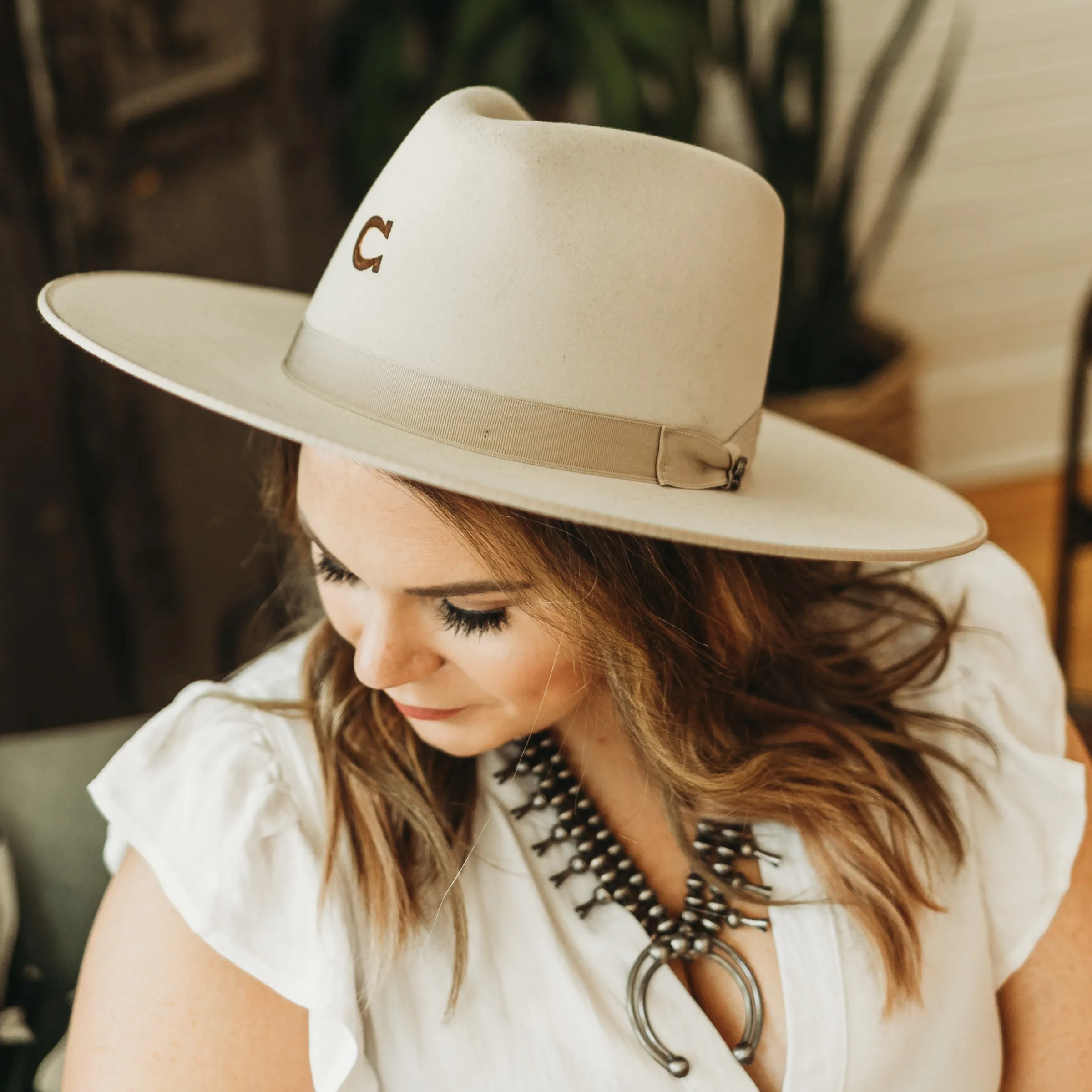 Charlie 1 Horse | Desert Drifter Wool Felt Hat with Ribbon Band in Bone