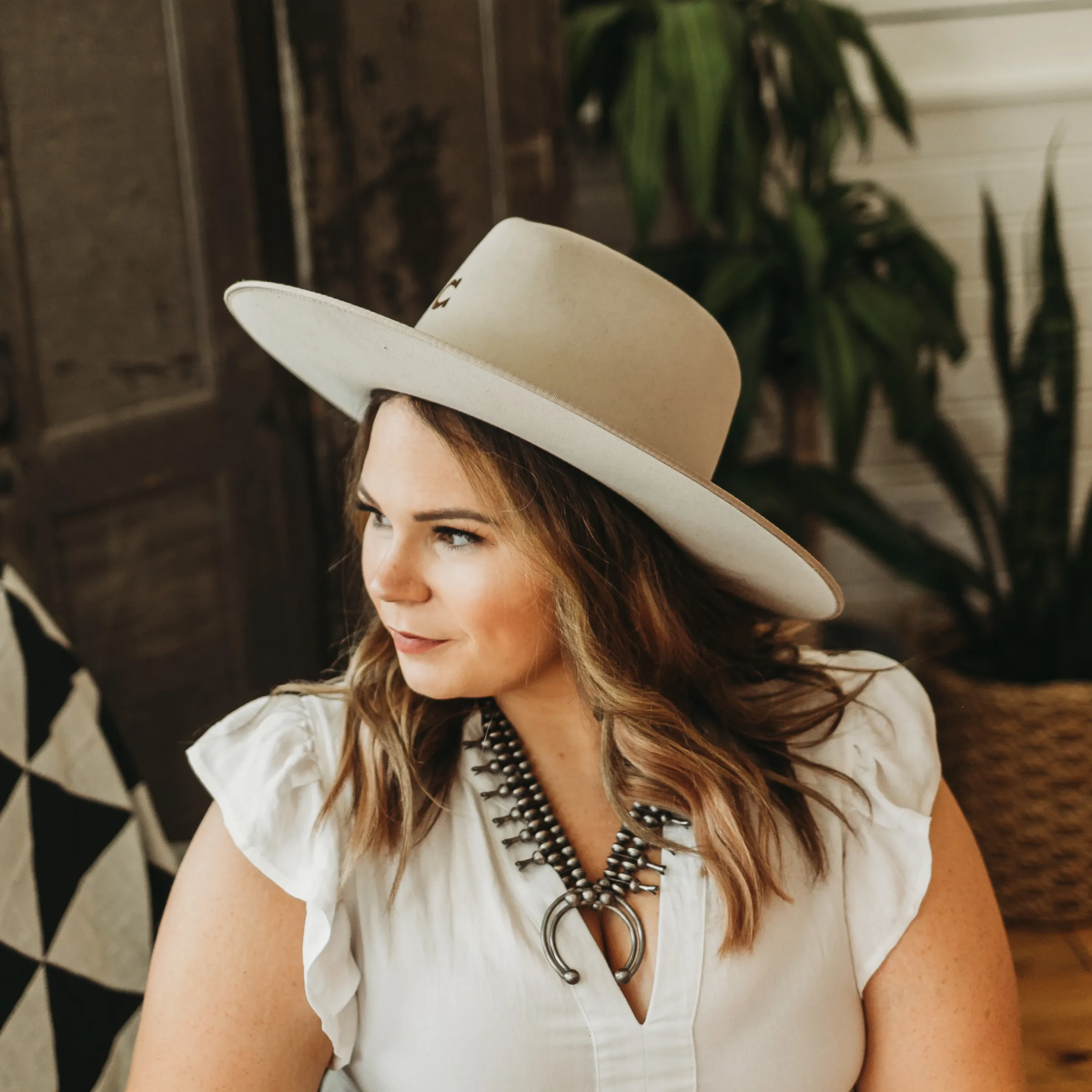 Charlie 1 Horse | Desert Drifter Wool Felt Hat with Ribbon Band in Bone