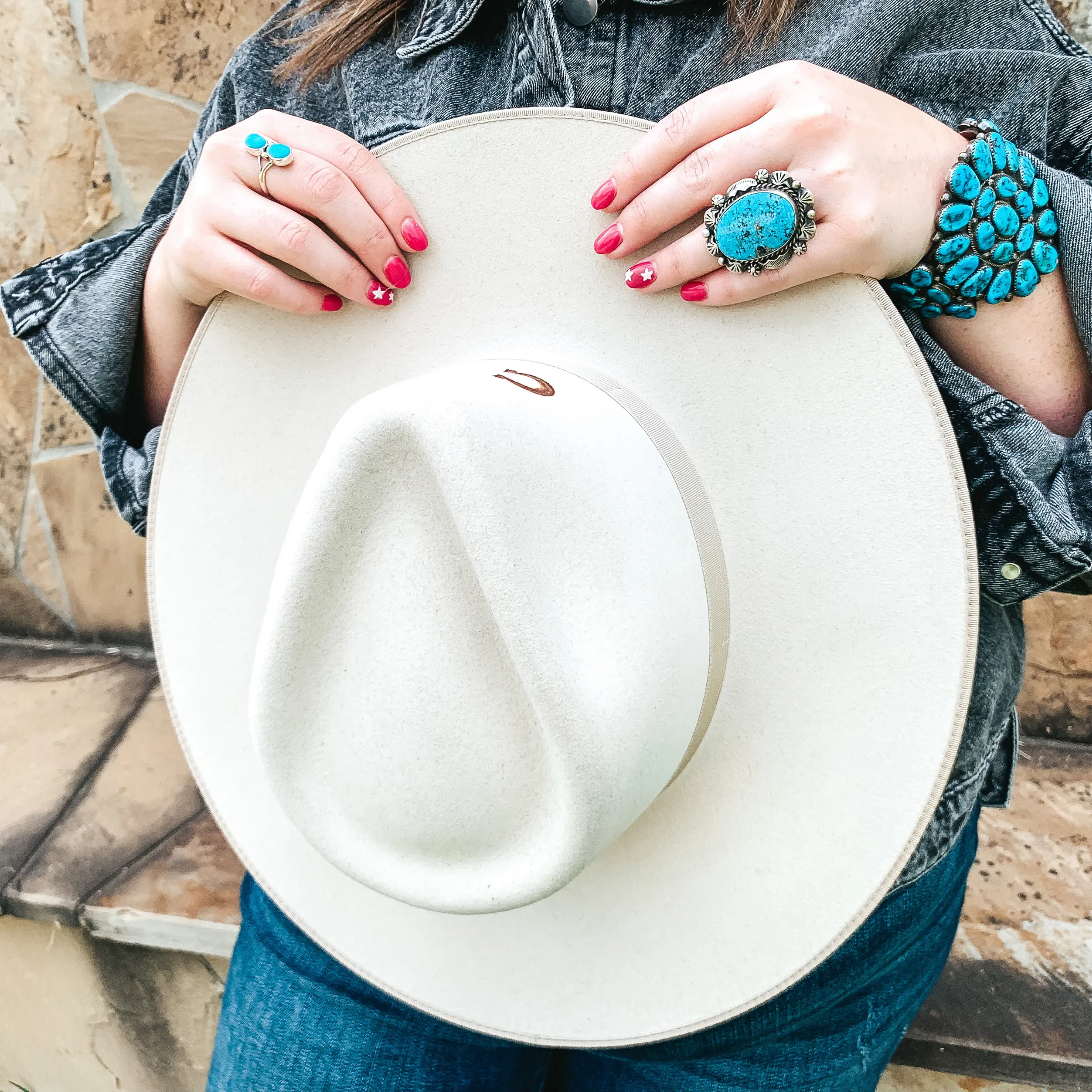 Charlie 1 Horse | Desert Drifter Wool Felt Hat with Ribbon Band in Bone