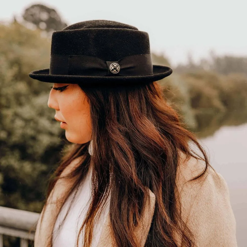 Chi-Town 2.0 | Womens Crushable Wool Felt Pork Pie Hat