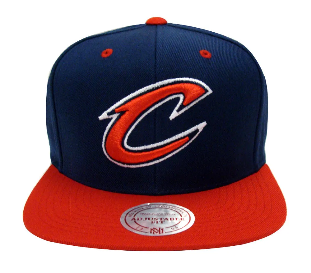 Cleveland Cavaliers Snapback Mitchell & Ness City Color Switch Cap Hat Navy Red