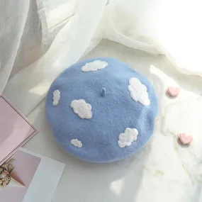 Clouds Beret Hat