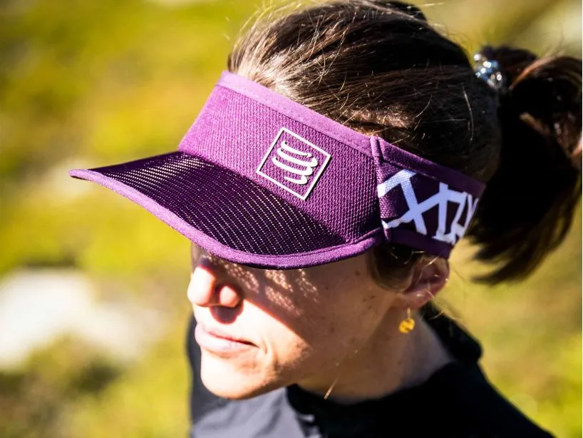 Compressport Unisex's Spiderweb Ultralight Visor:Winterbloom/White - SULVISOR_016_0TU