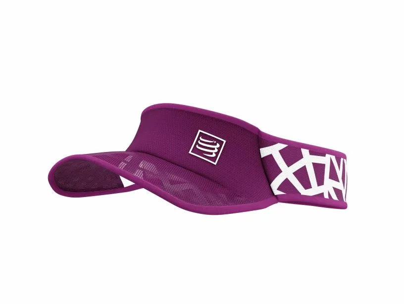 Compressport Unisex's Spiderweb Ultralight Visor:Winterbloom/White - SULVISOR_016_0TU
