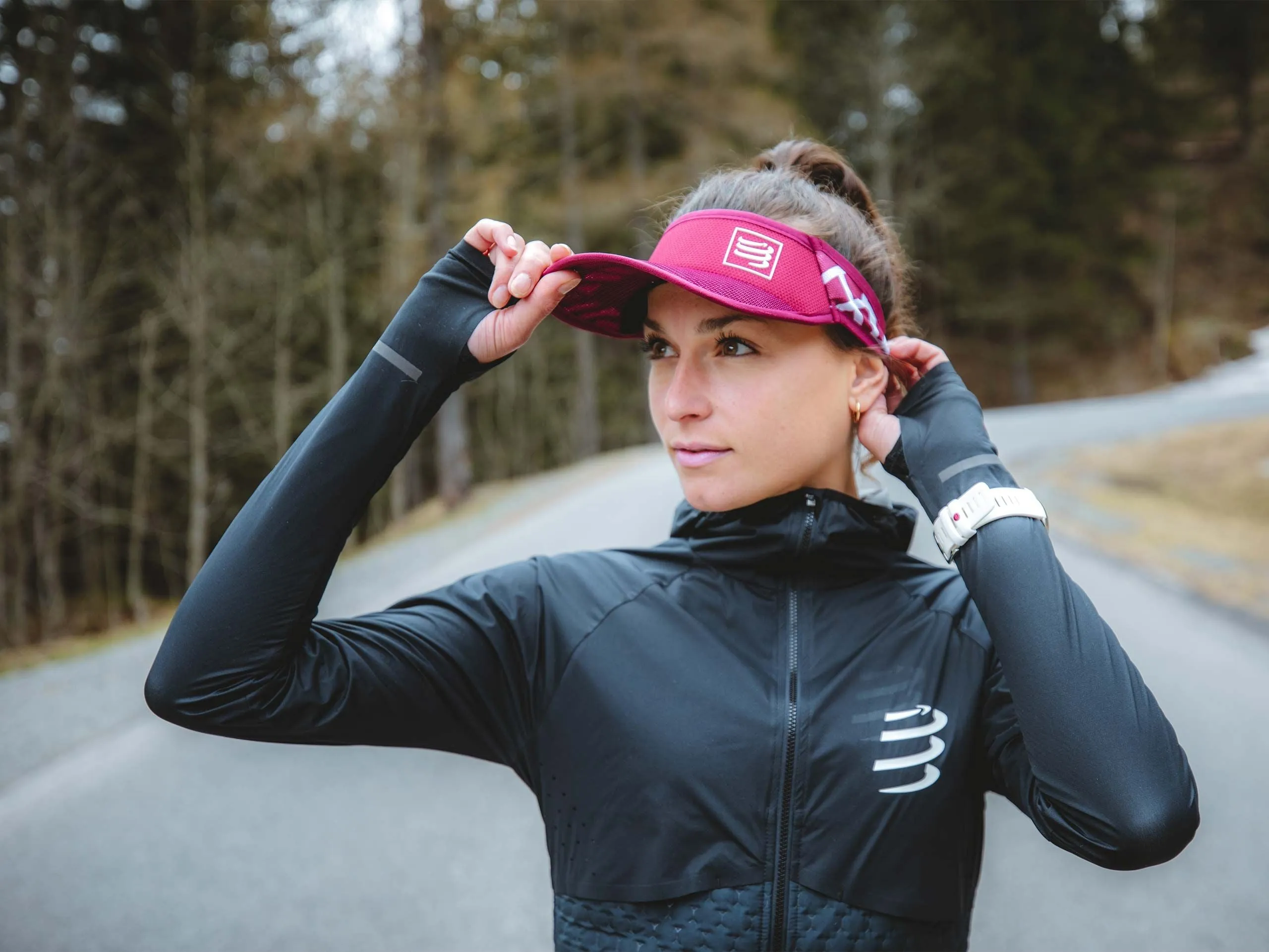 Compressport Unisex's Spiderweb Ultralight Visor:Zinfandel - SULVISOR_306